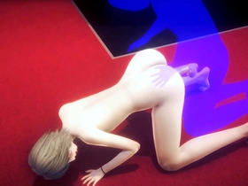 Twink gets dominated by big dick femboy in BDSM video